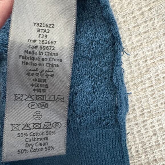 John Varvatos NWT Cotton Cashmere Sweater Cosmos Blue Med OldMoney DarkAcademia - Picture 4 of 10